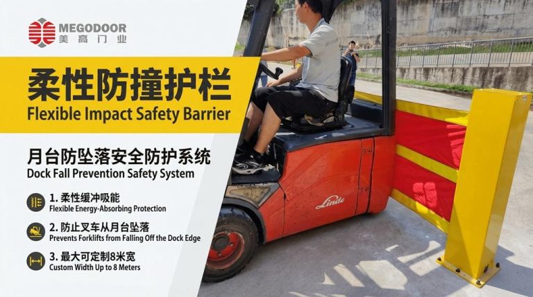 苏州仓库月台防坠落装置——伸缩防坠落护栏缩略图